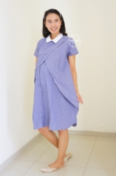 Dress Baju Hamil Menyusui Sofie Simple Polos Elegant Modis Terbaru Murah MAMA HAMIL BUTIK   DRO 848 3  large